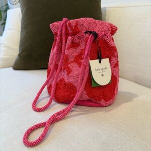 Kate Spade Red and Pink Beaded Mini Bag